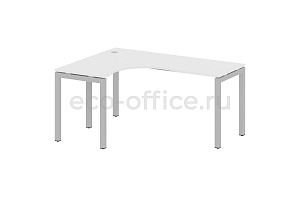 Стол криволинейный левый METAL SYSTEM QUATTRO 5x5 50БП.СА-4 Л Белый / Серый металл фото