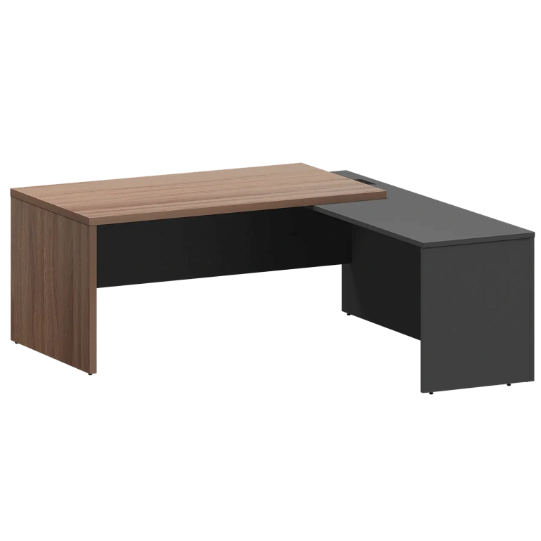 стол руководителя правый protech kzp-18r темный шимо/графит фото