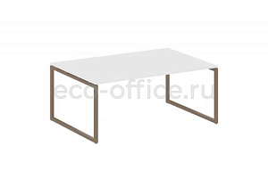 Стол переговорный (1 столешница) METAL SYSTEM QUATTRO 4x4 40БО.ПРГ-1.5 Белый / Мокко металл фото