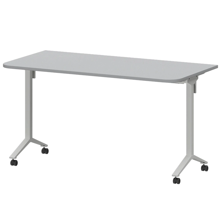 стол мобильный складной радиусный protech мб22-140.70р серый/белый фото