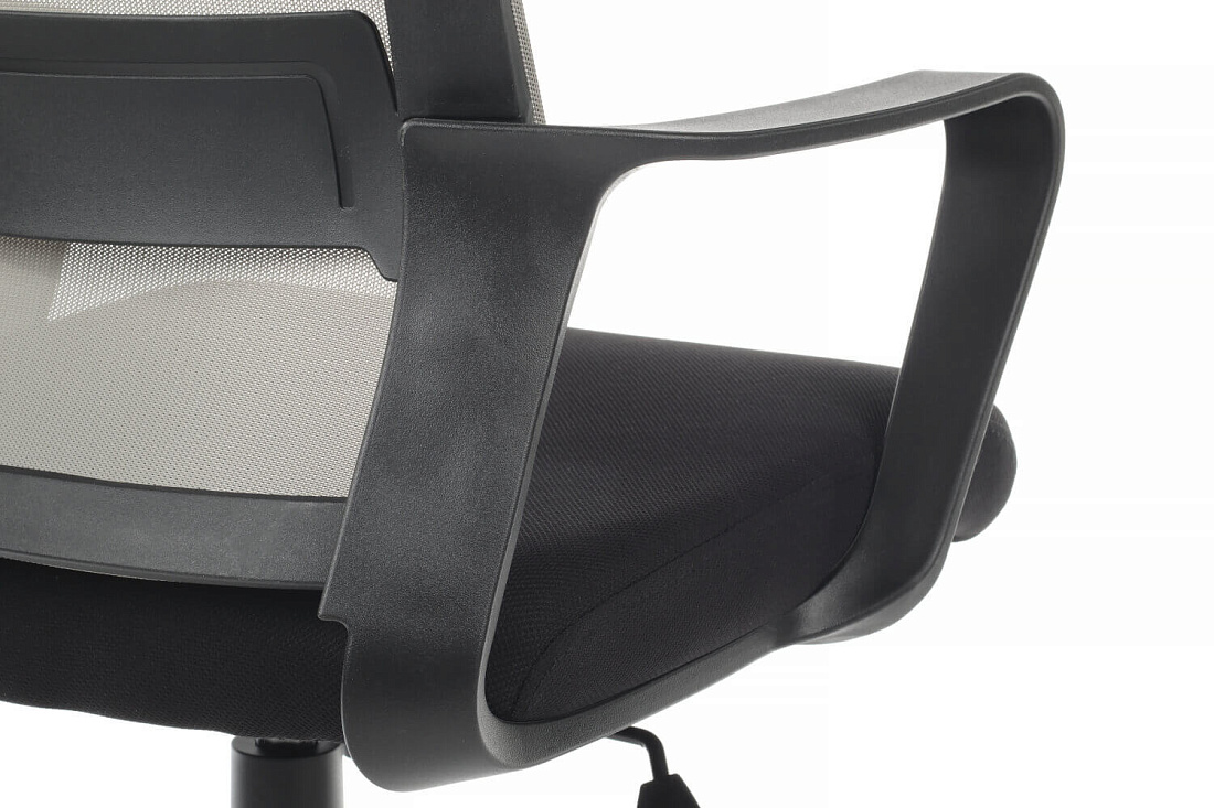 кресло rv chair mint 1029hb серая сетка / чёрная ткань фото