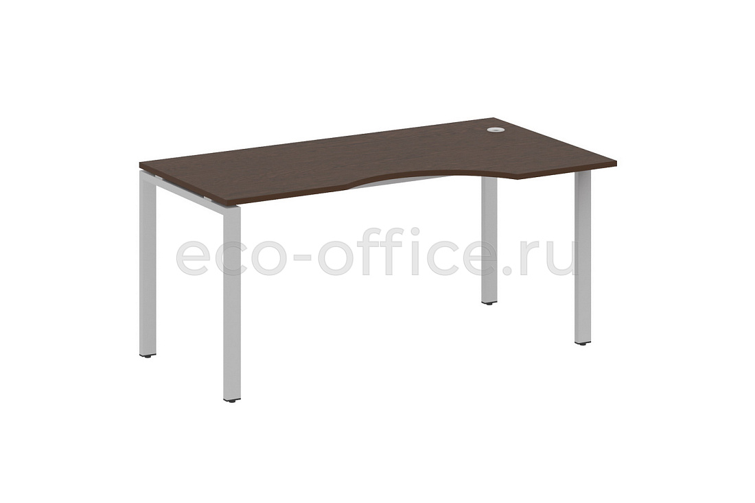 Стол криволинейный правый METAL SYSTEM STYLE БП.СА-1 (R) Венге Цаво / Серый металл  стоимость