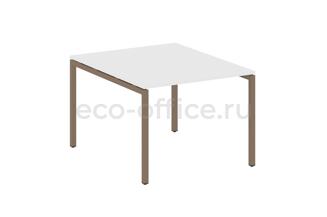 Стол переговорный (1 столешница) METAL SYSTEM QUATTRO 4x4 40БП.ПРГ-1.1 Белый / Мокко металл  стоимость