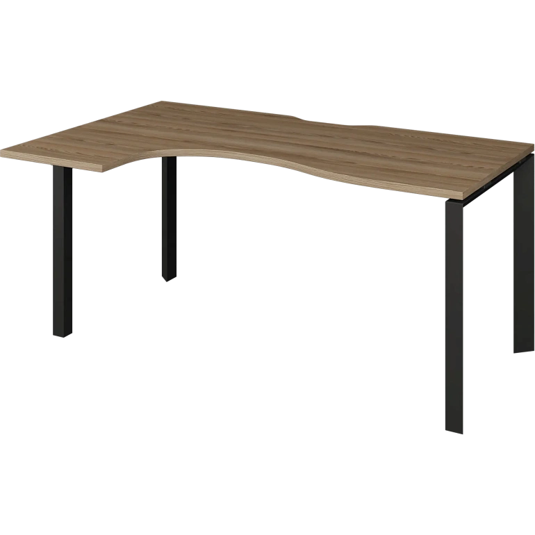 стол эргономичный левый на металлокаркасе protech нтмп.п-060.лв дуб сафари/антрацит фото