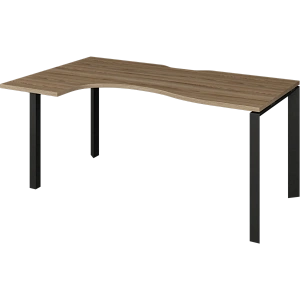 Стол эргономичный левый на металлокаркасе Protech НТМП.П-060.ЛВ Дуб сафари/Антрацит фото