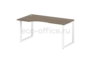 Стол криволинейный левый METAL SYSTEM STYLE БО.СА-1 (L) Вяз Благородный / Белый металл фото