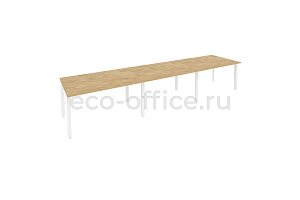 Стол переговорный (3 столешницы) ONIX O.MP-PRG-3.3 Тиквуд Светлый / Белый металл фото