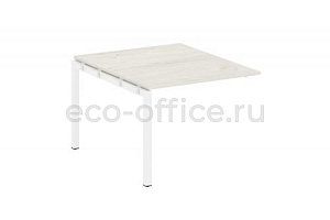 Проходной наборный элемент переговорного стола METAL SYSTEM QUATTRO 5x5 50БП.ППРГ-1 Дуб Наварра / Белый металл фото