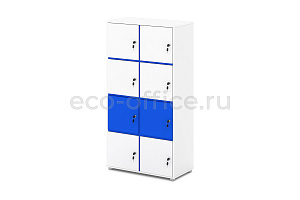 Стеллаж-локер средний 8 ячеек SENTIDA COLOR S-781 Голубика фото