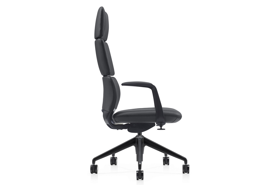кресло руководителя rv design venetto fk013-a12 чёрная кожа фото