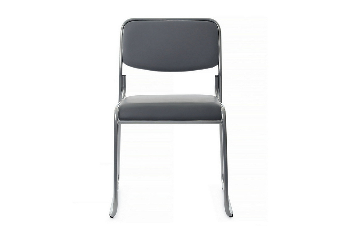 кресло rv chair nix omkl-01 серая экокожа / хром металл фото