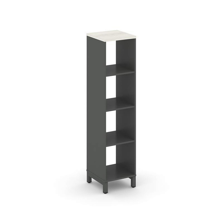 каркас стеллажа 4 яр. style project sn.ks-410 антрацит/дуб наварра/металл антрацит фото