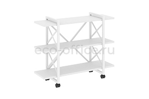 Стеллаж на колесных опорах LOFT VR.L-MST.K-3.8V Белый Бриллиант / Белый металл фото