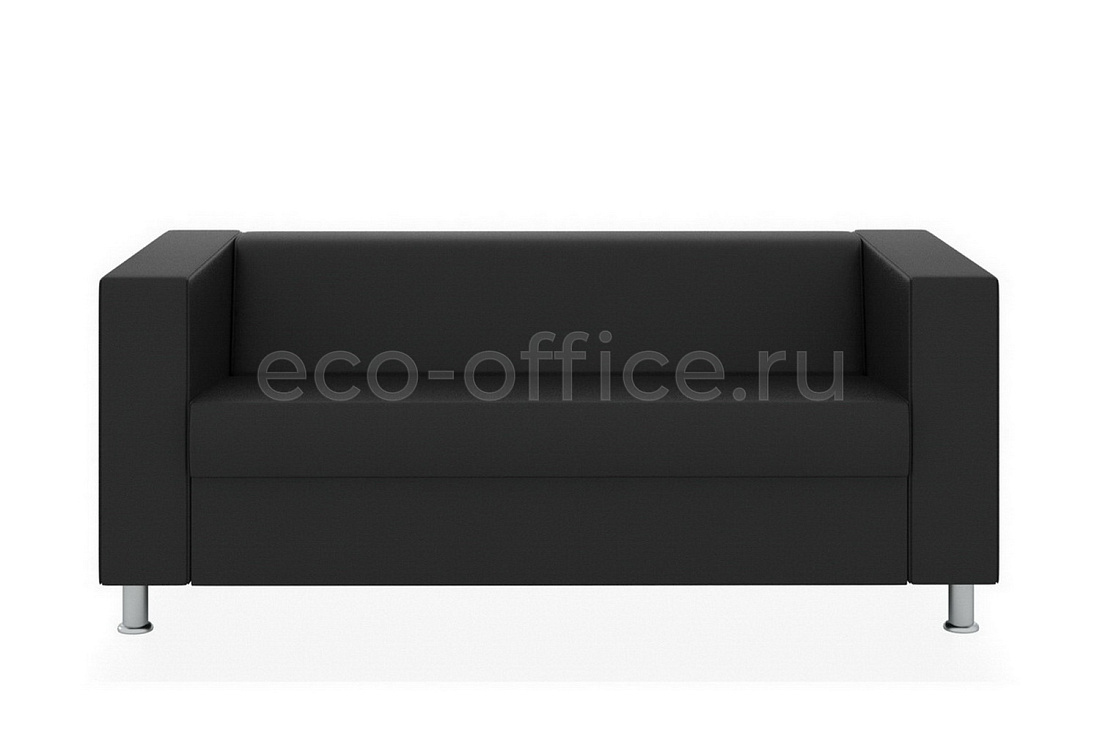 Трехместный диван АПОЛЛО экокожа Euroline 9100 Чёрный  стоимость