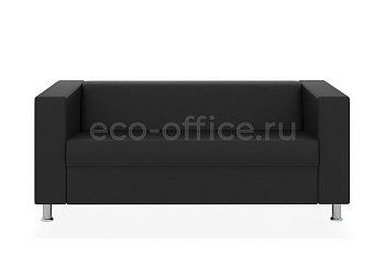 Трехместный диван АПОЛЛО экокожа Euroline 9100 Чёрный купить в Москве