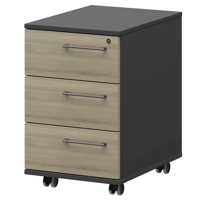 тумба мобильная/подвесная левая protech kzt-61l кронберг/графит фото