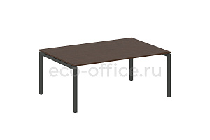 Стол переговорный (1 столешница) METAL SYSTEM QUATTRO 5x5 50БП.ПРГ-1.5 Венге Цаво / Антрацит металл фото