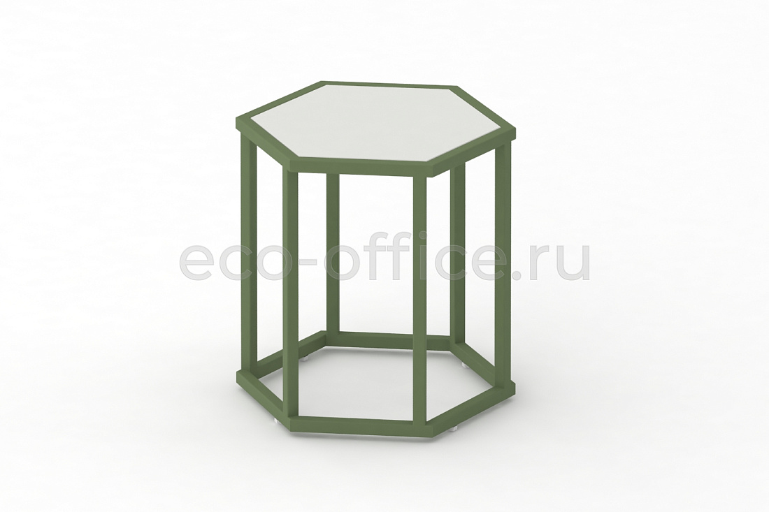 Стол журнальный HEX-450 ColorPastel Сатин / Резедово-зелёный (RAL 6011)  стоимость