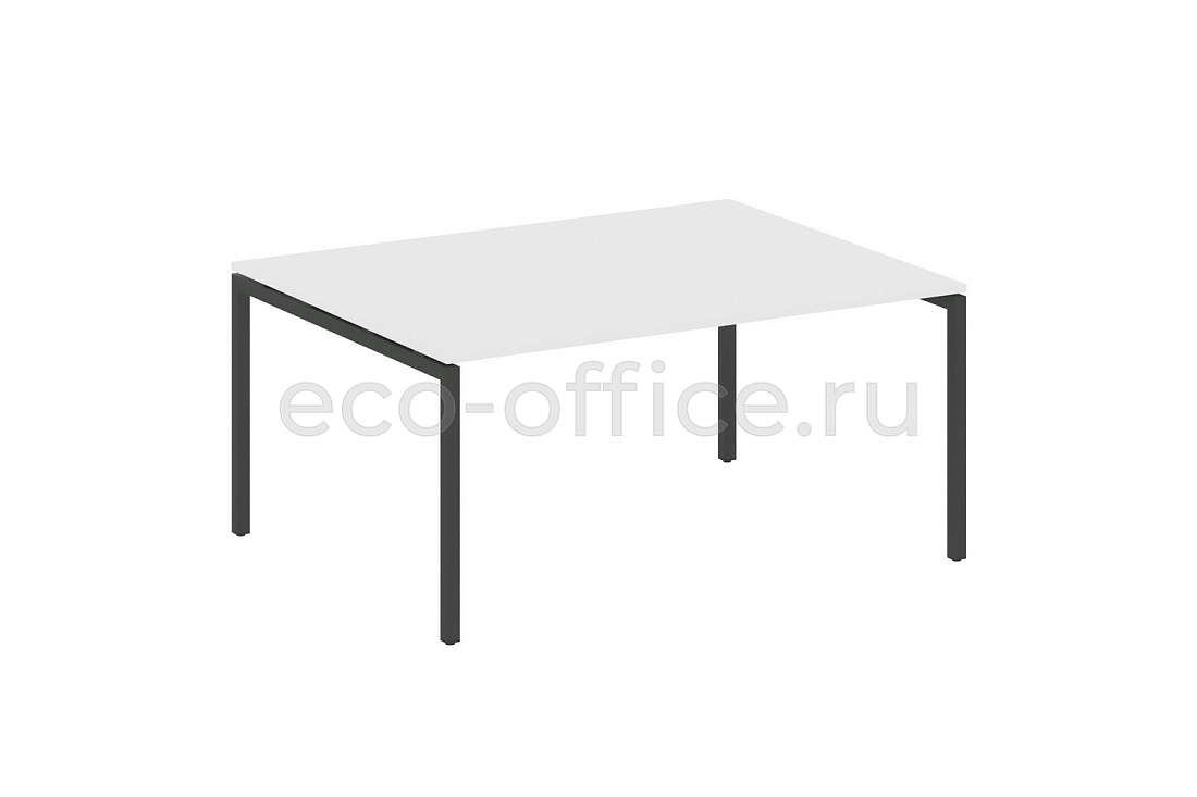 Стол переговорный (1 столешница) METAL SYSTEM QUATTRO 4x4 40БП.ПРГ-1.4 Белый / Антрацит металл  стоимость
