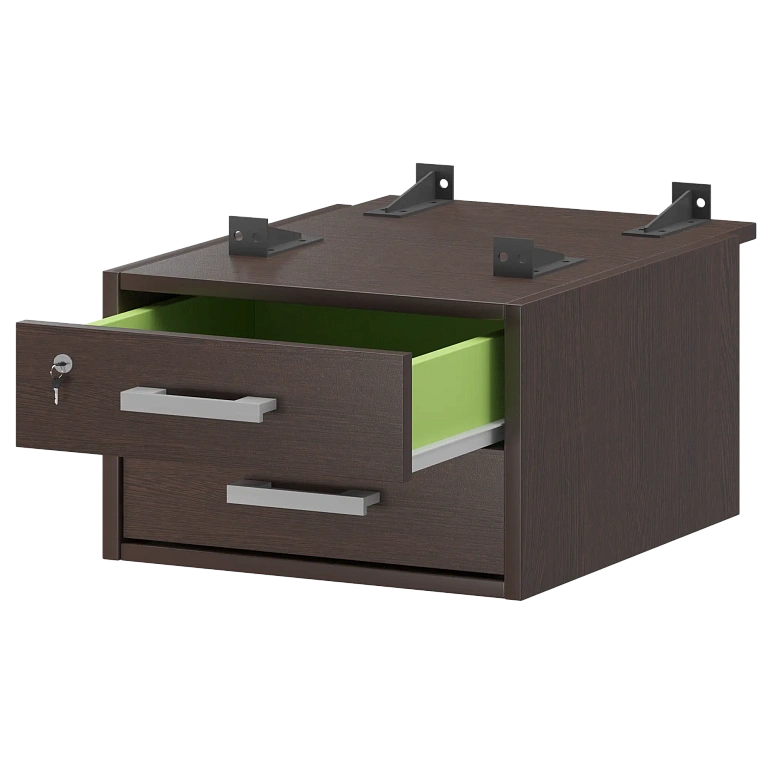 тумба подвесная для столов на м/каркасе гл.730 мм protech амт2-02м.73 дуб венге фото