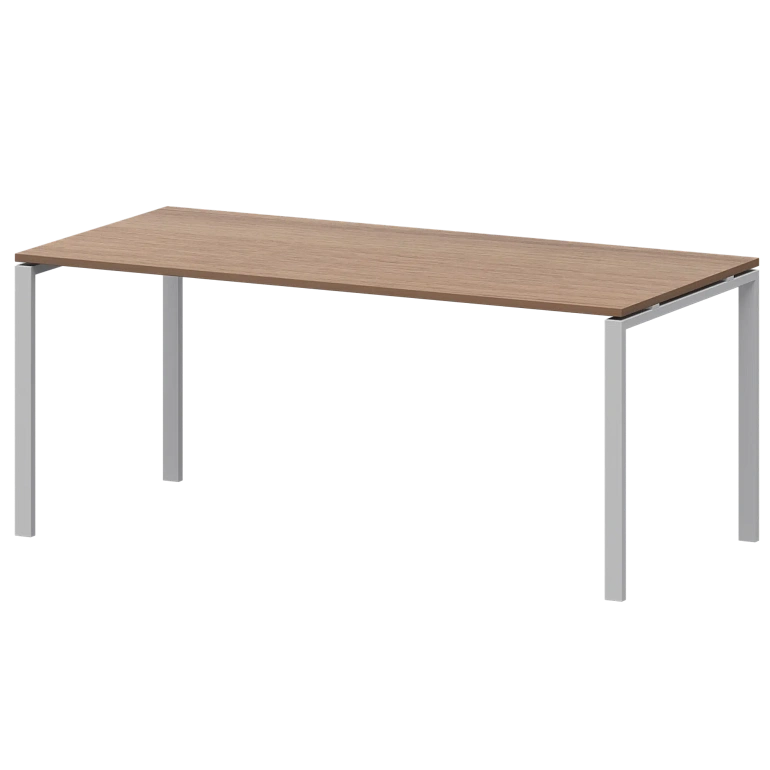 стол на металлокаркасе для заседаний protech ам-0058 орех/белый фото