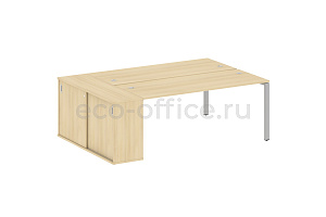 Рабочая станция с опорным шкафом-купе METAL SYSTEM STYLE БП.РС-СШК-1.5 Акация Лорка / Серый металл фото