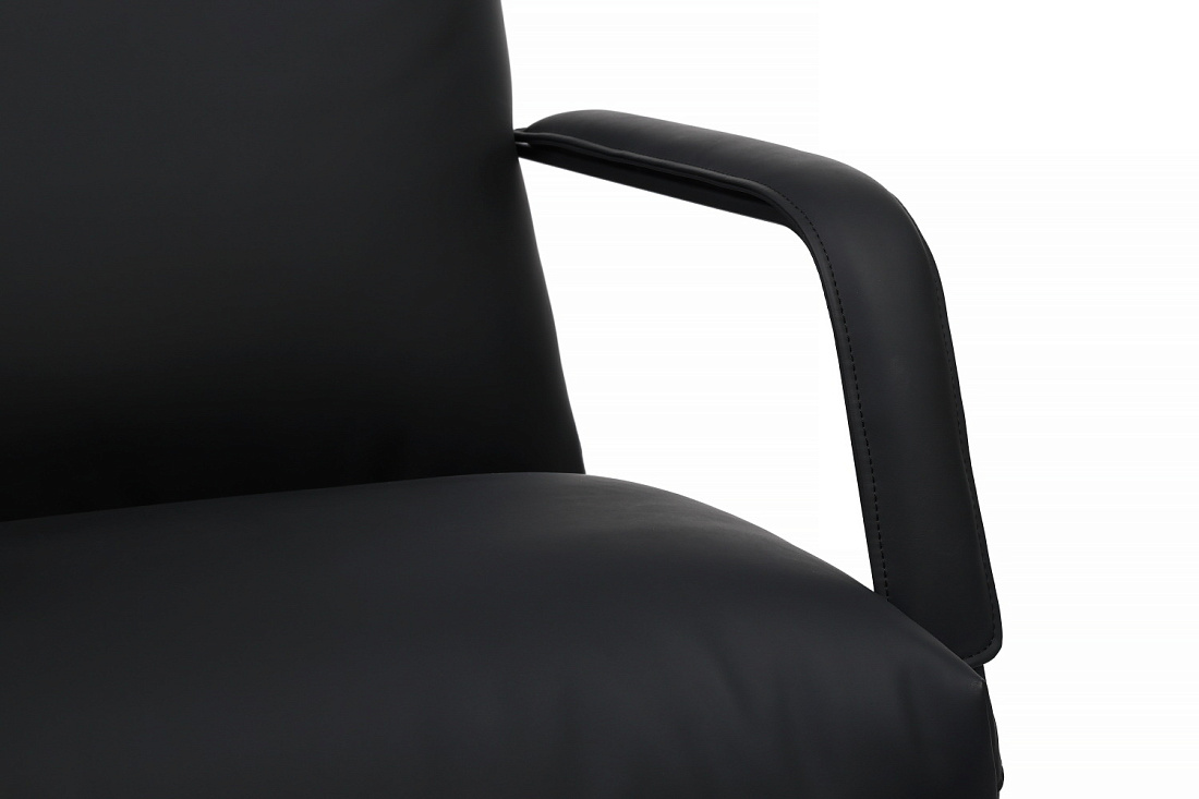 конференц-кресло rv chair otto cv-p001bs чёрная экокожа фото