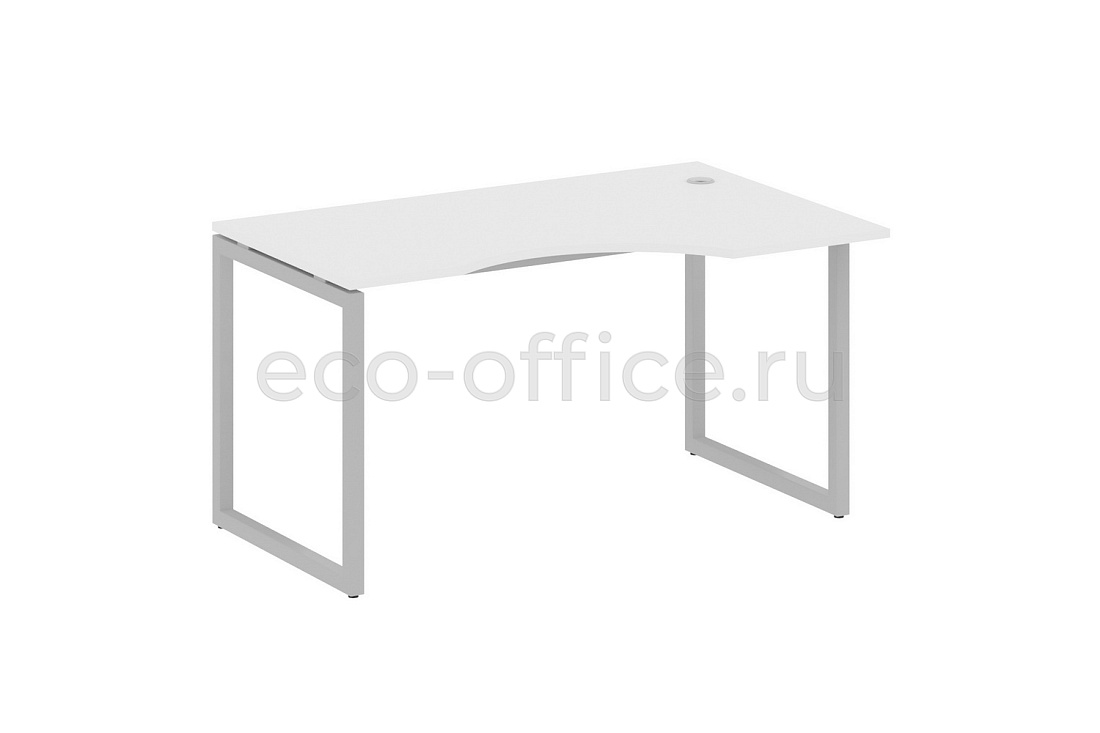 Стол криволинейный правый METAL SYSTEM QUATTRO 4x4 40БО.СА-2 Пр Белый / Серый металл  стоимость
