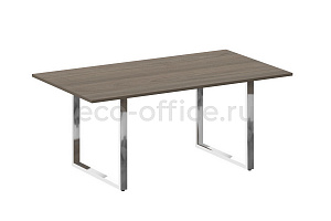 Стол переговорный METAL SYSTEM DIRECT БО.ПРГ-180 Вяз Благородный / Нержавеющая сталь фото