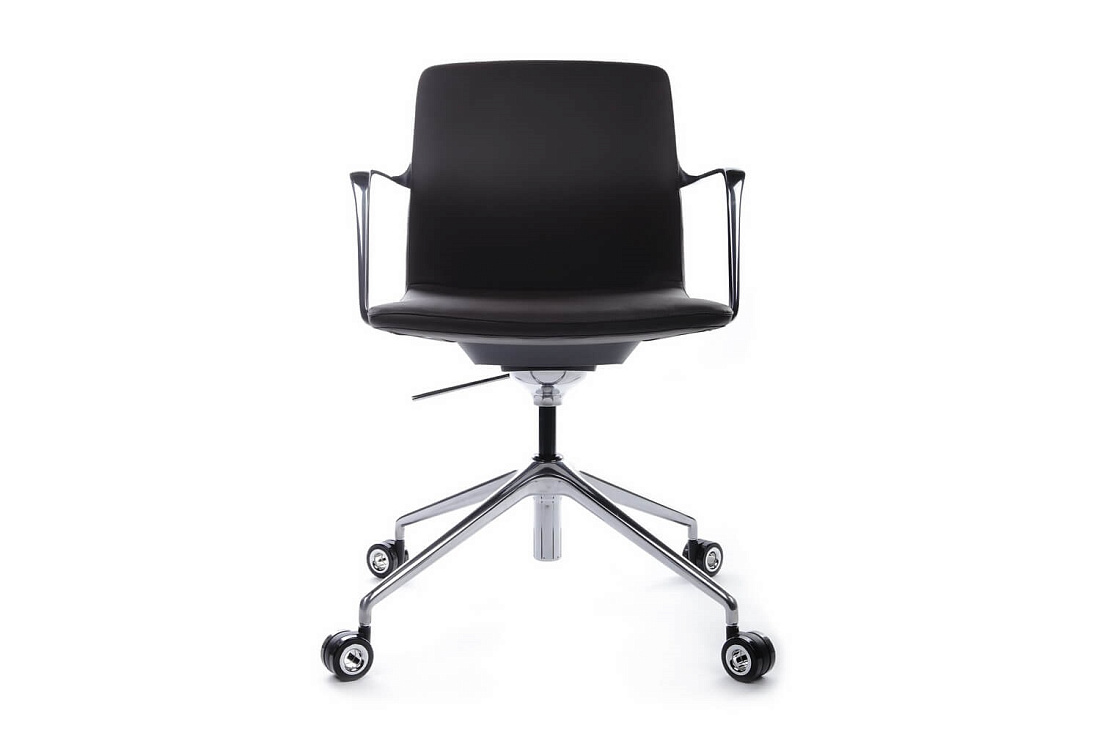 Конференц-кресло RV Design PLAZA-M FK004-B12 Тёмно-коричневая кожа  стоимость