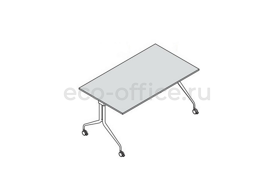 Стол с откидывающейся столешницей 160х80 см на колесах PIEGO 151002 Walnut / Chromed  стоимость