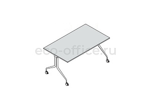 Стол с откидывающейся столешницей 140х80 см на колесах PIEGO 151001 Black / Black фото