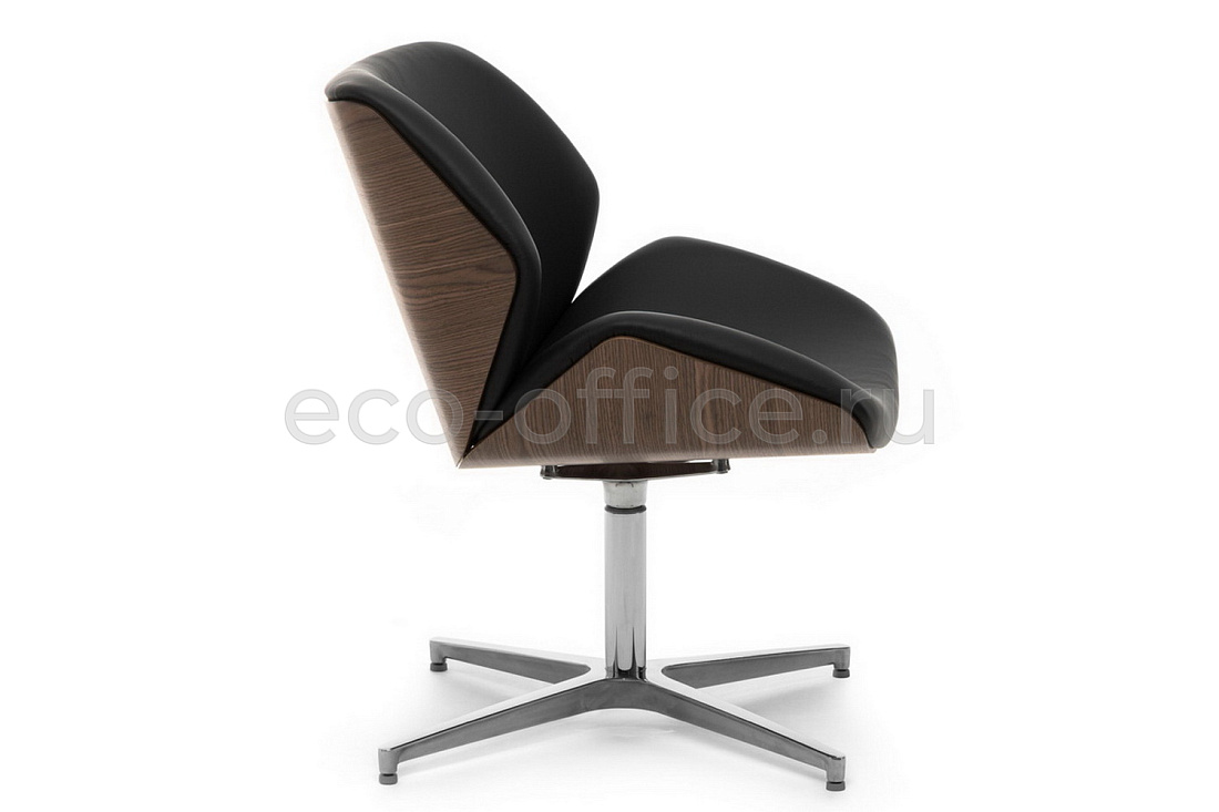 Кресло Profoffice CHARM WOOD LOUNGE Чёрная кожа  стоимость