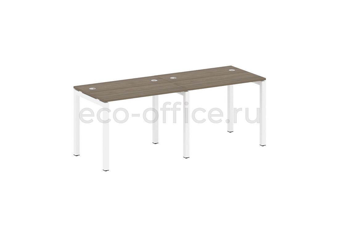 Рабочая станция на 2 рабочих места METAL SYSTEM QUATTRO 5x5 50БП.СМ-2.1 Вяз Благородный / Белый металл  стоимость