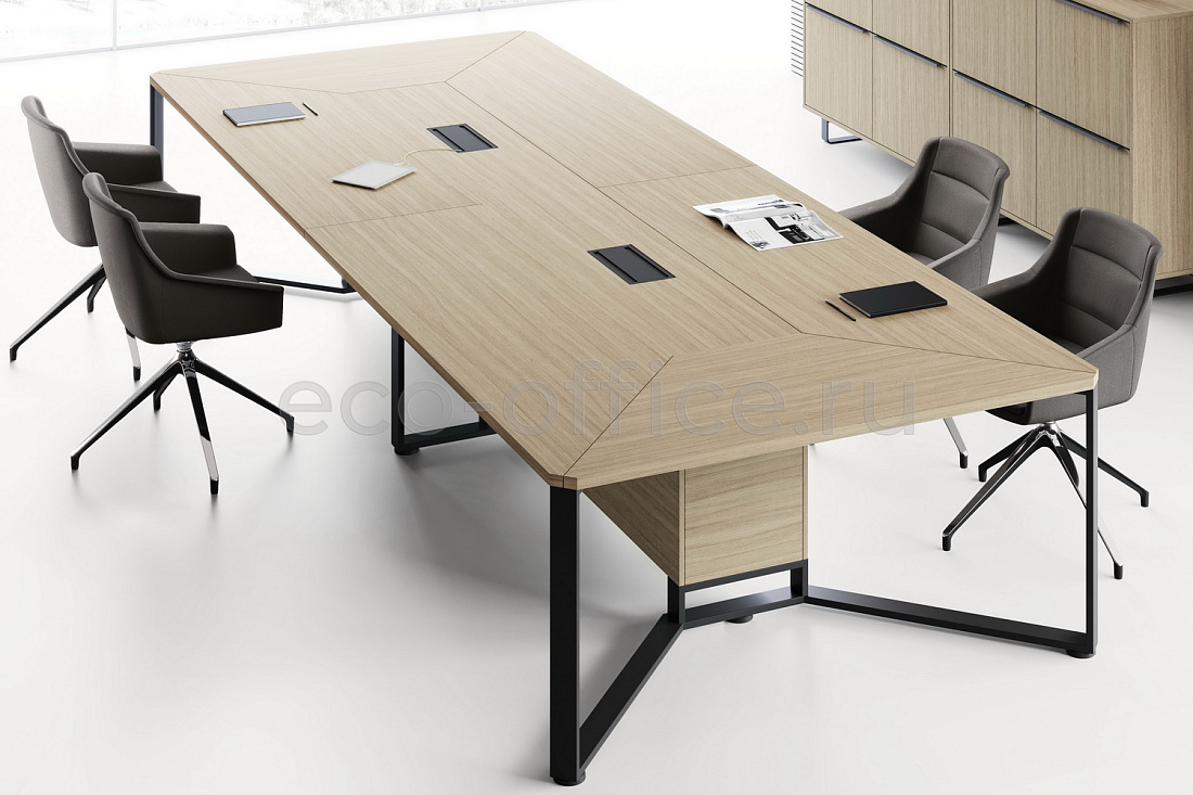 Столы для переговоров I-MEET Grey Elm / Grey Elm / Black (Cod.NR03) купить в Москве