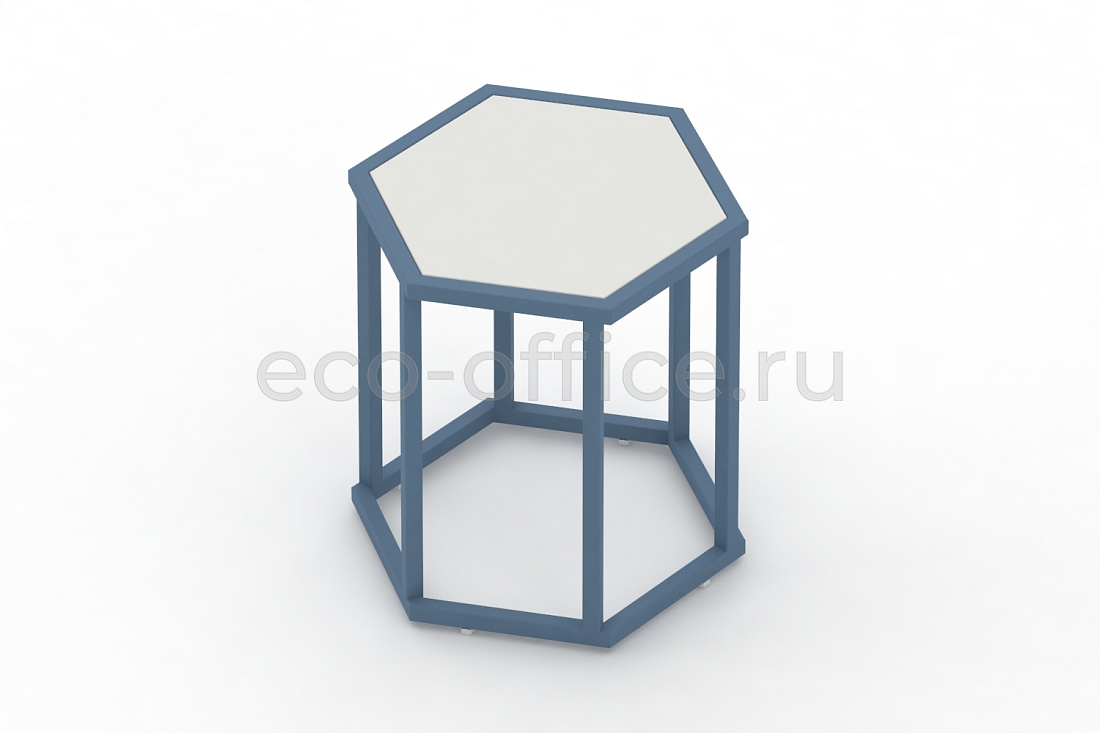 Стол журнальный HEX-450 ColorPastel Сатин / Голубино-синий (RAL 5014)  стоимость