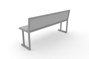 Скамья учебная трёхместная DESK DK-1500L Серый / Серый металл фото