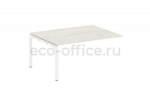 Проходной наборный элемент переговорного стола METAL SYSTEM QUATTRO 5x5 50БП.ППРГ-4 Дуб Наварра / Белый металл фото