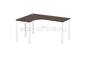 Стол криволинейный левый METAL SYSTEM QUATTRO 5x5 50БП.СА-4 Л Венге Цаво / Белый металл фото