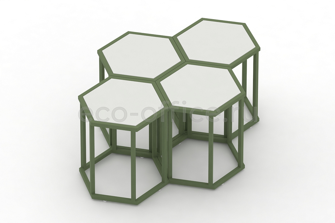 Стол журнальный HEX-450 ColorPastel Сатин / Резедово-зелёный (RAL 6011)  стоимость
