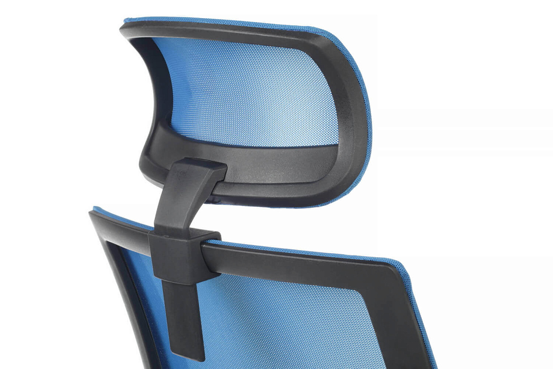 кресло rv chair mint 1029hb синяя сетка / чёрная ткань фото