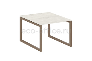Стол переговорный (1 столешница) METAL SYSTEM QUATTRO 5x5 50БО.ПРГ-1.1 Дуб Наварра / Мокко металл фото