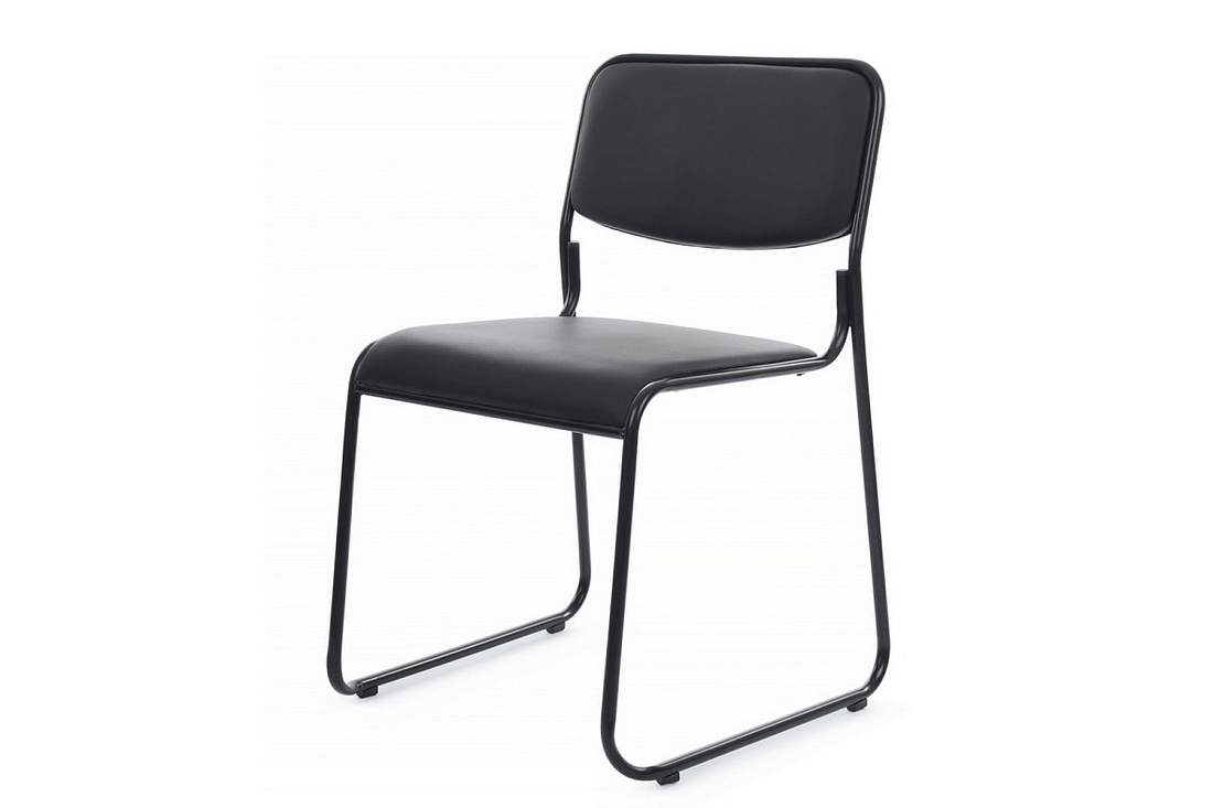кресло rv chair nix omkl-01b чёрная экокожа / чёрный металл фото