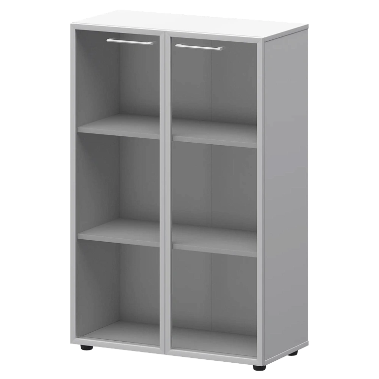 шкаф средний со стеклом в ал. рамке protech смш38rs(б) белый фото