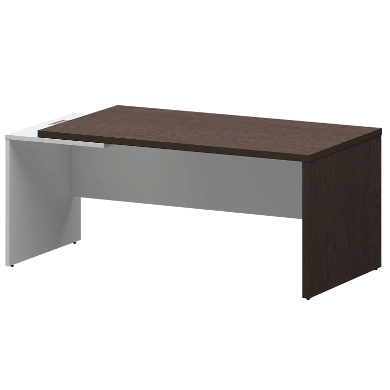 стол руководителя левый protech kz-18l дуб венге/белый фото