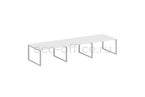 Стол переговорный (3 столешницы) METAL SYSTEM STYLE БО.ПРГ-3.3 Белый / Серый металл фото