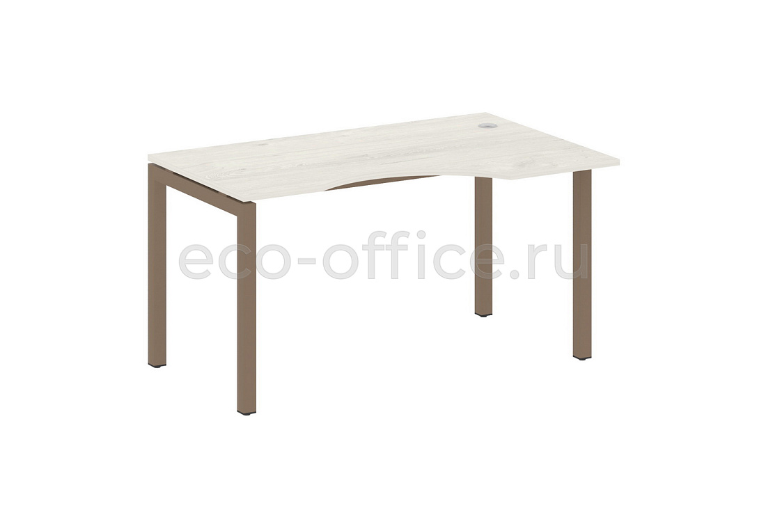 Стол криволинейный правый METAL SYSTEM QUATTRO 5x5 50БП.СА-2 Пр Дуб Наварра / Мокко металл купить в Москве