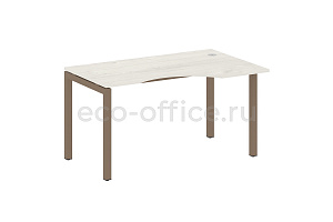 Стол криволинейный правый METAL SYSTEM QUATTRO 5x5 50БП.СА-2 Пр Дуб Наварра / Мокко металл фото