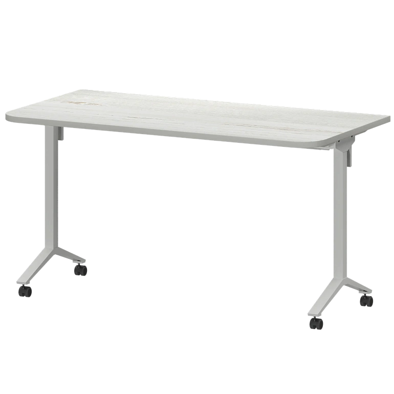 стол мобильный складной радиусный protech мб25-140.70р сосна винтер/белый фото