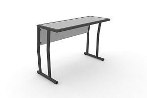 Стол учебный двухместный с царгой DESK DK-1100SP Серый / Антрацит металл фото